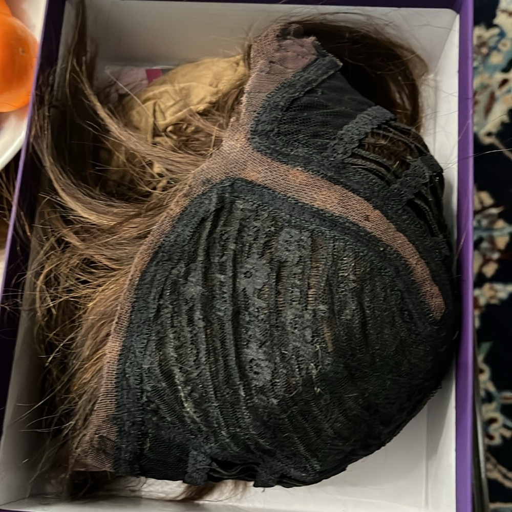Human hair wig , brown color , lace front. - Picture 6 of 10